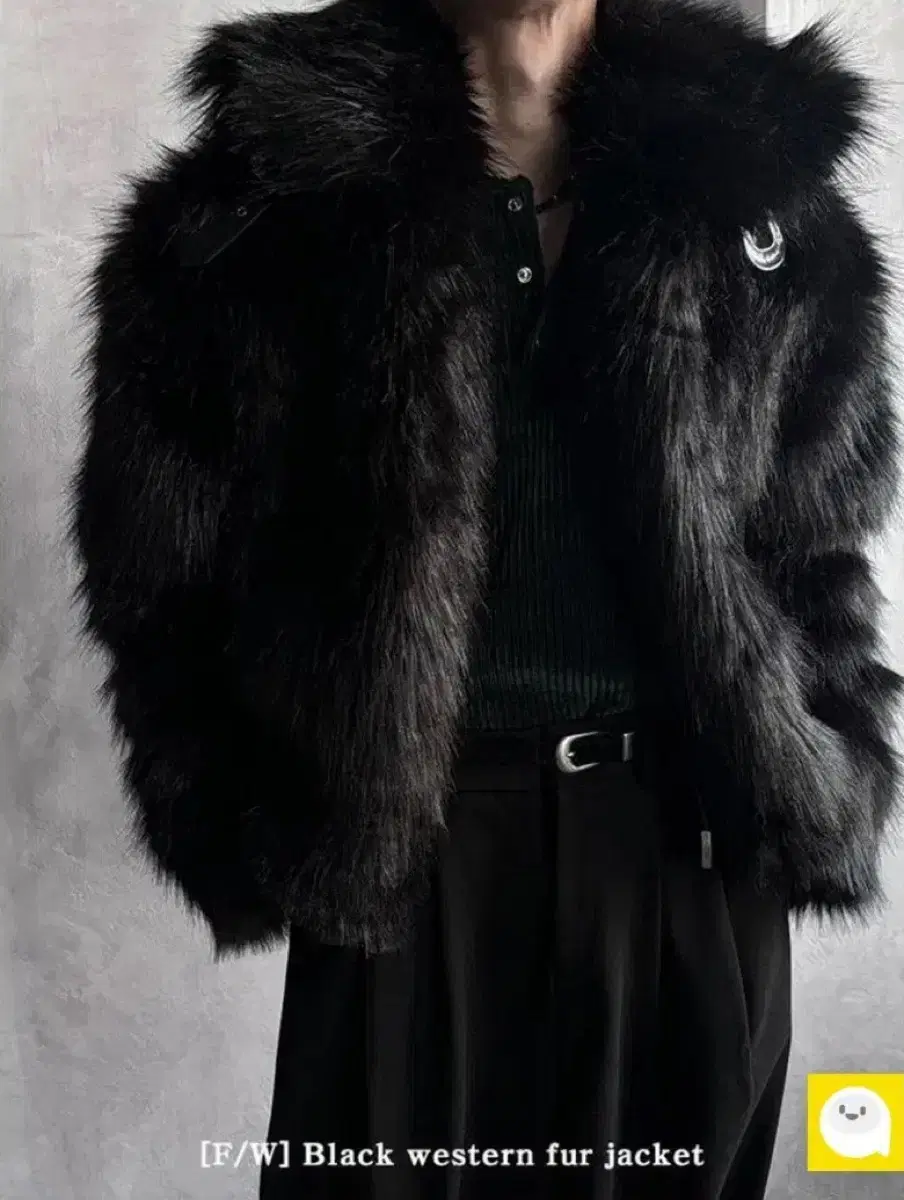 로랑051 블랙 퍼자켓 Black western fur jacket